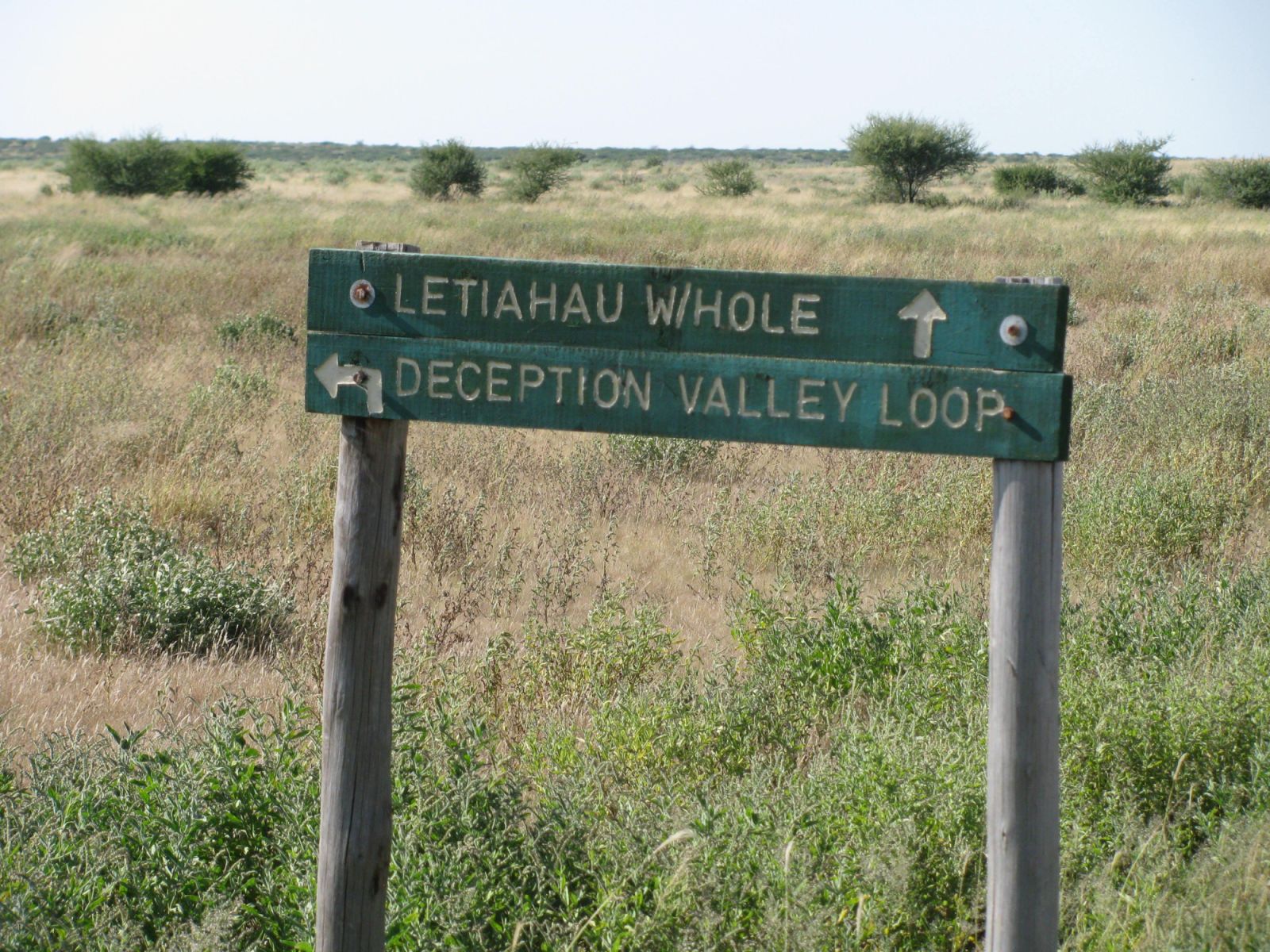 Deception Valley signage