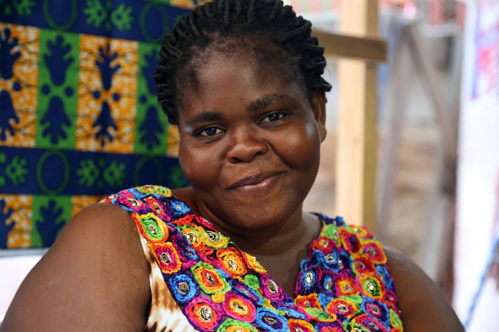 Smiling lady Ghana