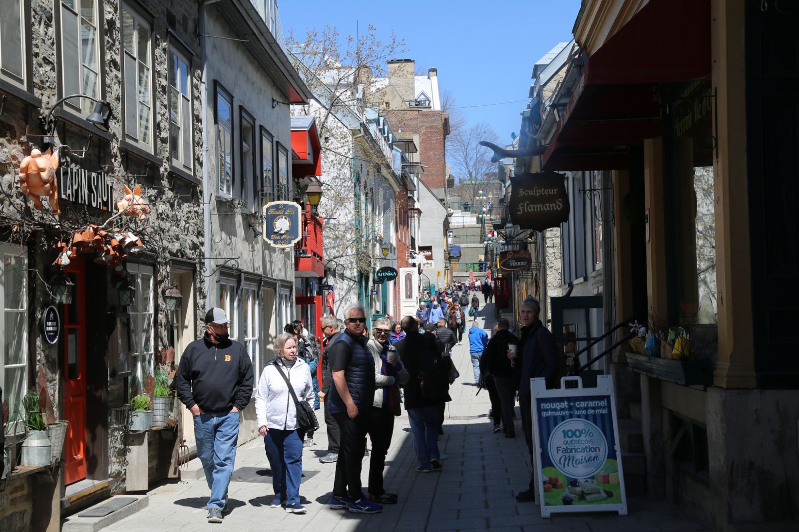 Shops lined up