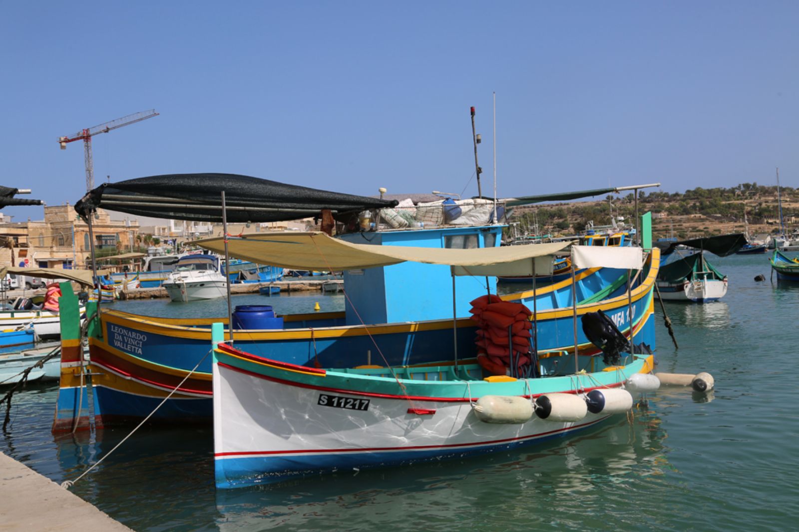 Small traditional Maltese boats