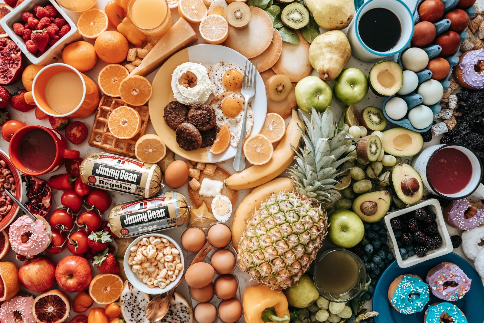 Colour coded food